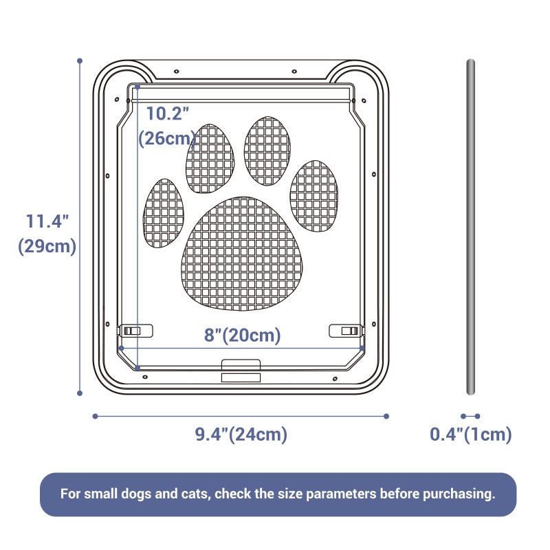 Petleso Dog Screen Door, Pet Screen Door Lockable Doggie Door for Screen Easy Install Pet Door for Doggy and Cat, Inner Size 8.25"Ã—10.5" etleso - Image 4